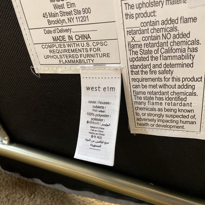 West Elm Lenox Grey Seat Dining Chair SET of 6