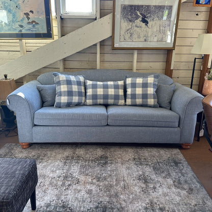 Blue Grey Rolled Arm Sofa U SOFAS