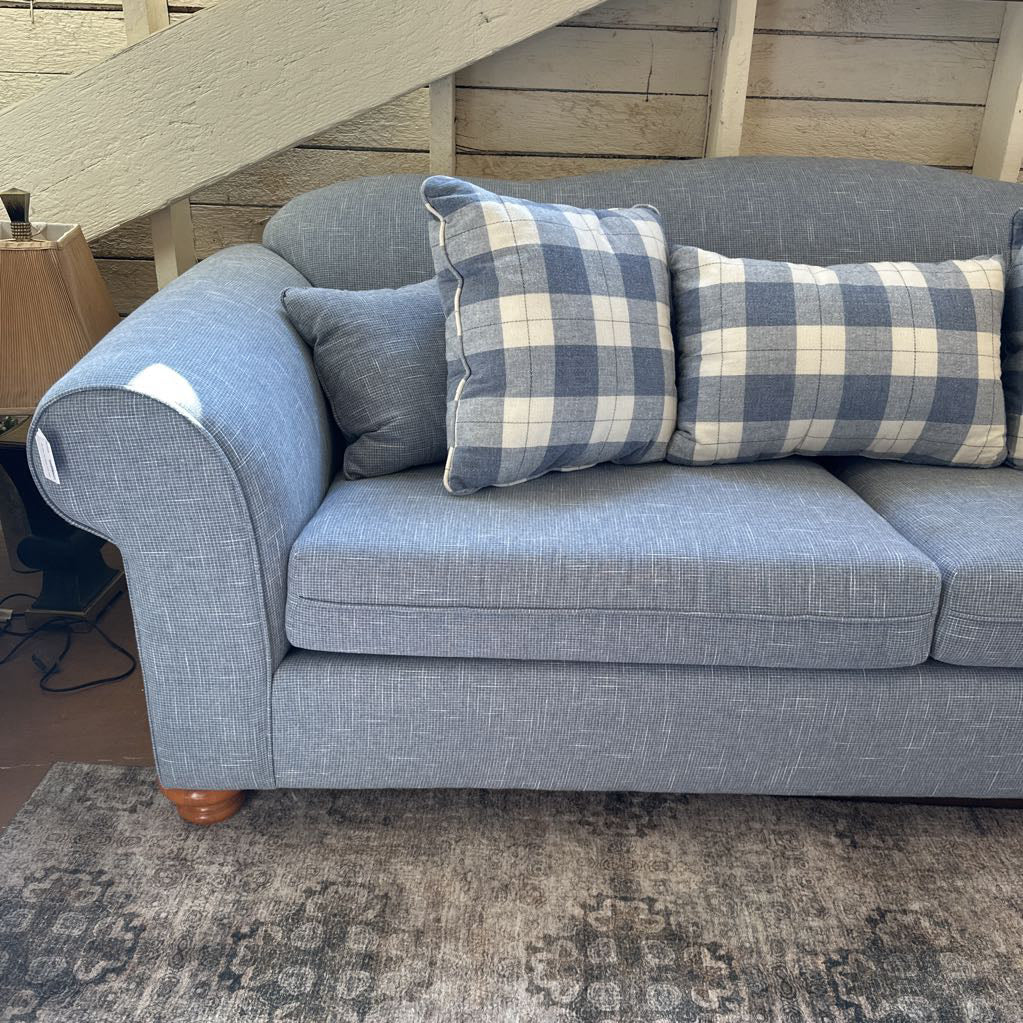 Blue Grey Rolled Arm Sofa U SOFAS