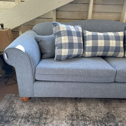 Blue Grey Rolled Arm Sofa U SOFAS
