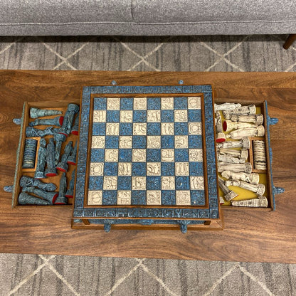Aztecs vs Conquistadors Chess/Checker SET