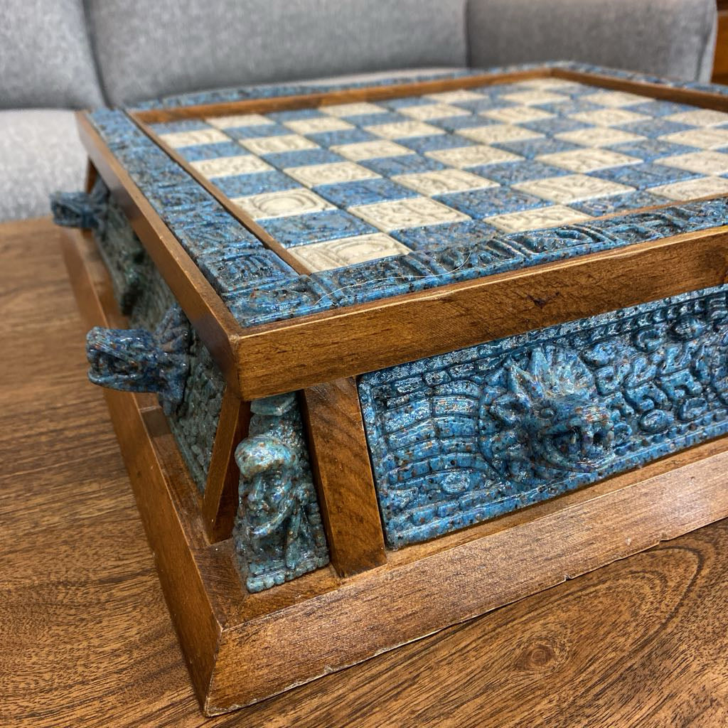 Aztecs vs Conquistadors Chess/Checker SET