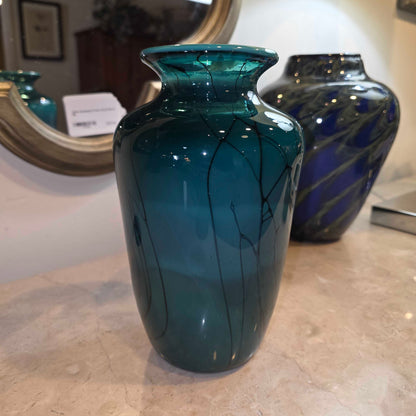 Green w/ Black Veigns Vase