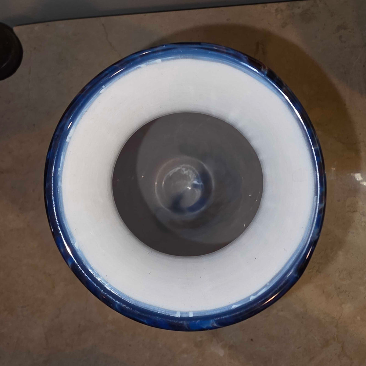 Blue & Burgandy Speckle Vase