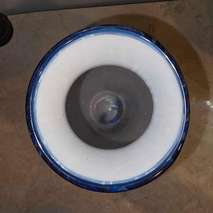 Blue & Burgandy Speckle Vase