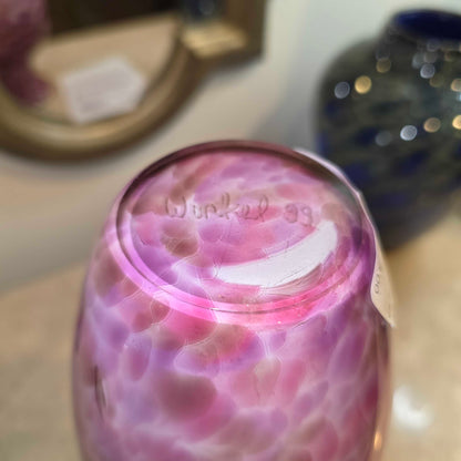 Burgandy & Pink Speckle Vase