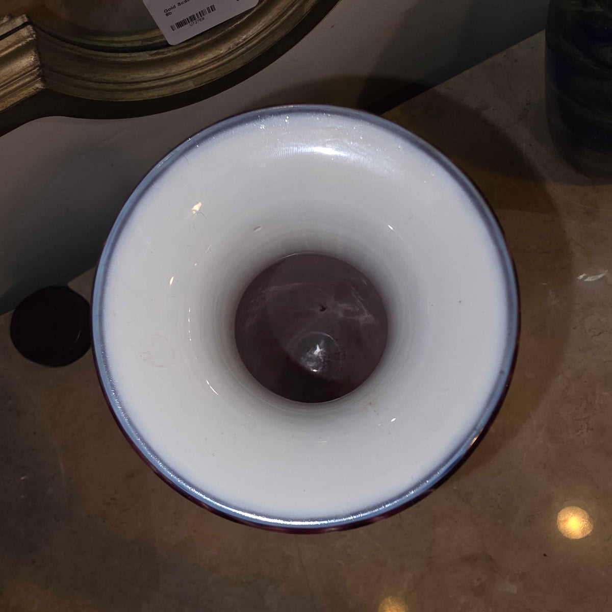 Burgandy & Pink Speckle Vase