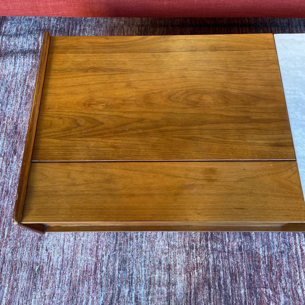 MCM Wood and Marble Lift Top Coffee Table C COFFEE TABLES