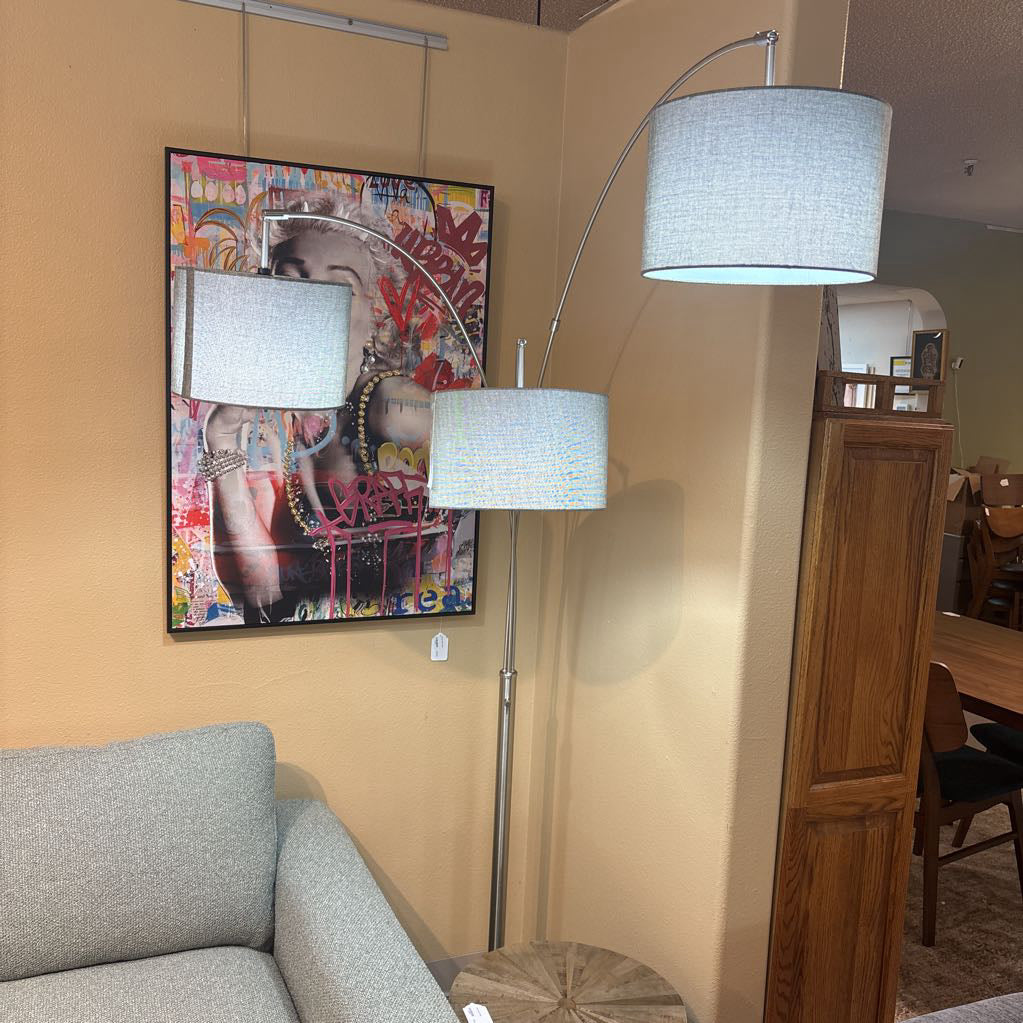 Steel 3-arm Arc Lamp