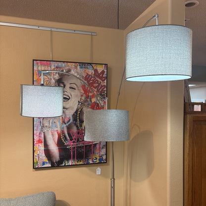 Steel 3-arm Arc Lamp