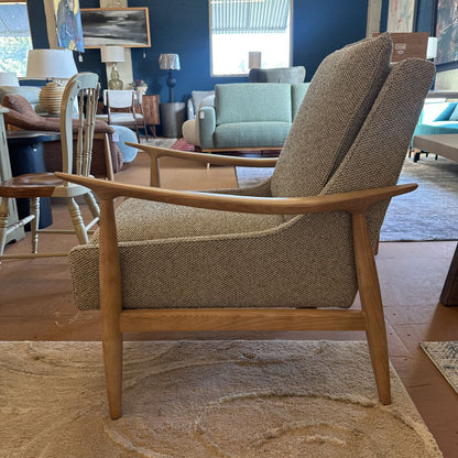 Villarica Olive Moss Light Wood Arm Chair