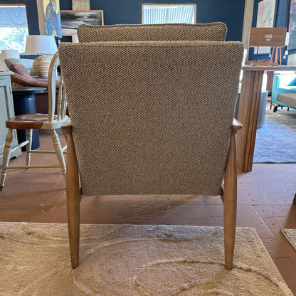 Villarica Olive Moss Light Wood Arm Chair