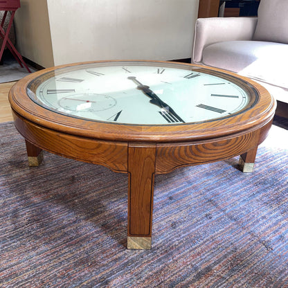 Howard Miller Oak Clock Coffee Table