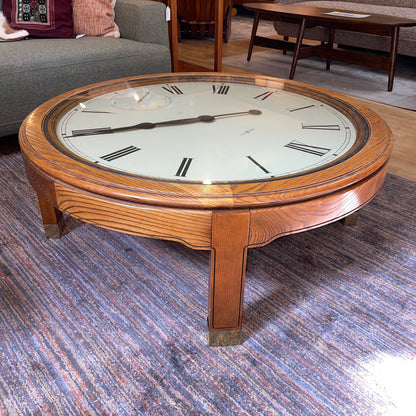 Howard Miller Oak Clock Coffee Table
