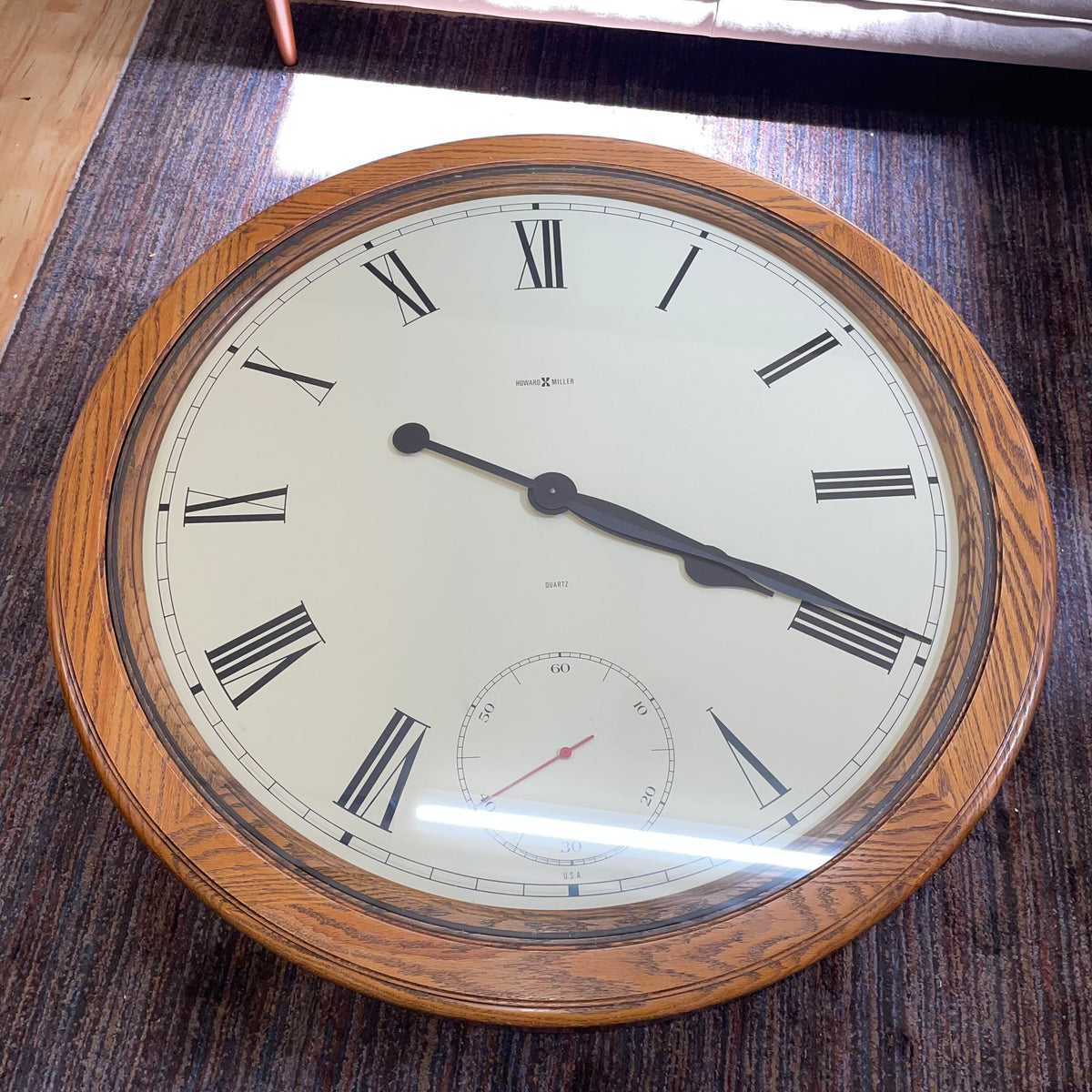 Howard Miller Oak Clock Coffee Table