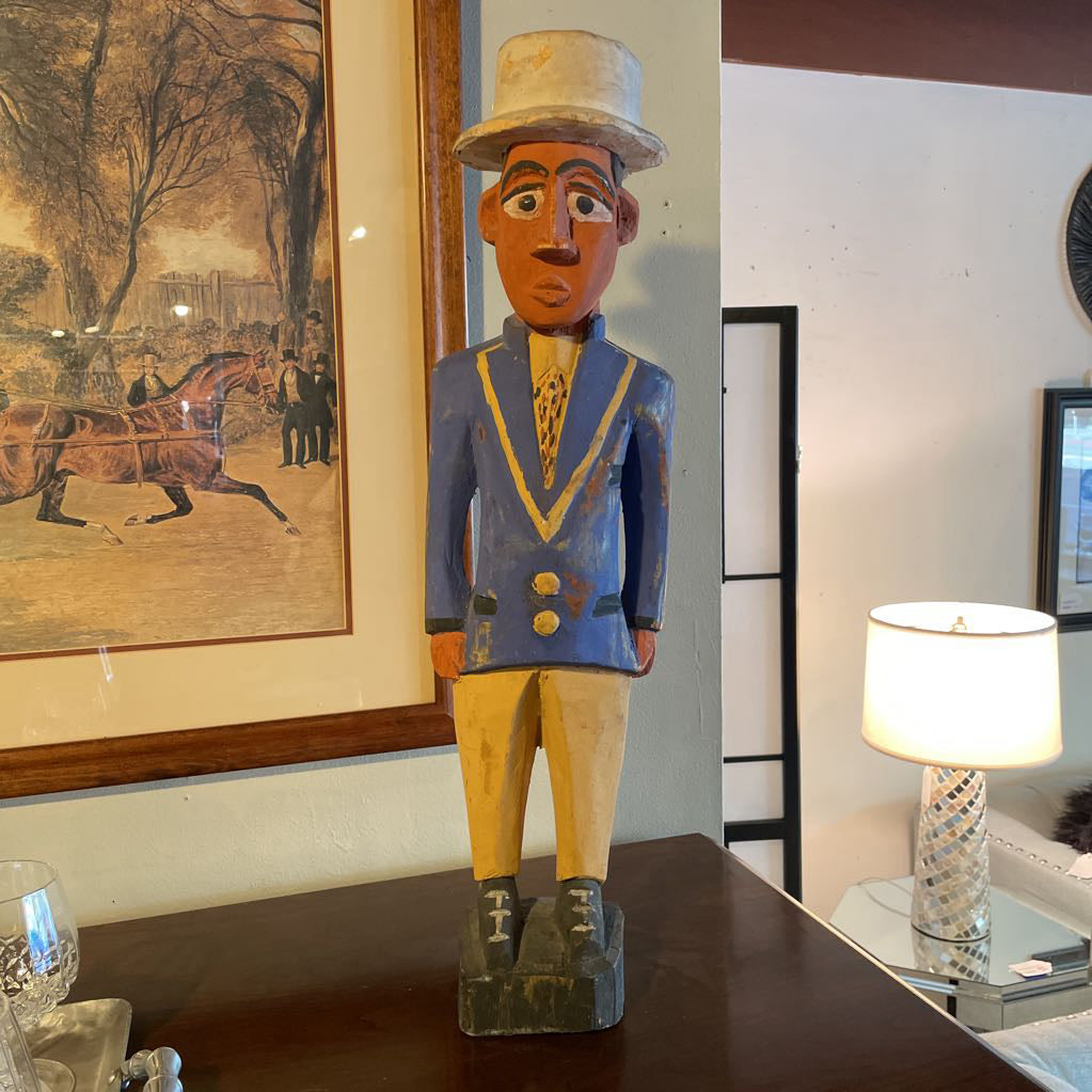 West African Large Carved Colonial Guy Figure