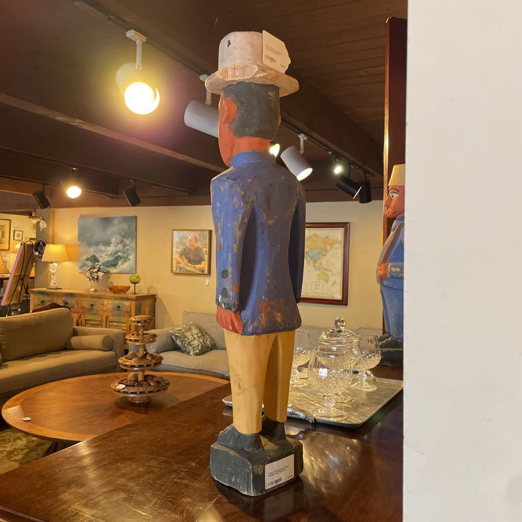 West African Large Carved Colonial Guy Figure