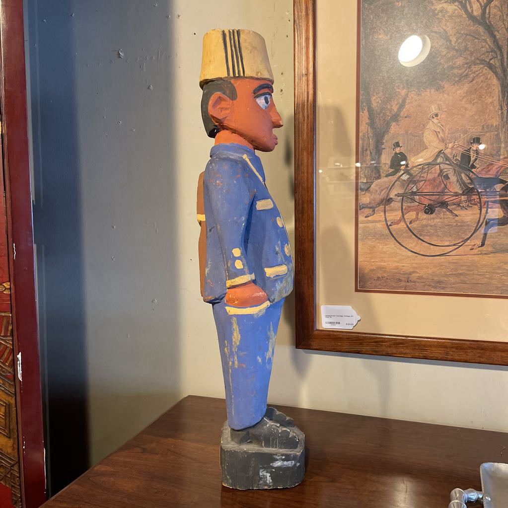 West African Large Carved Gendarme Figure