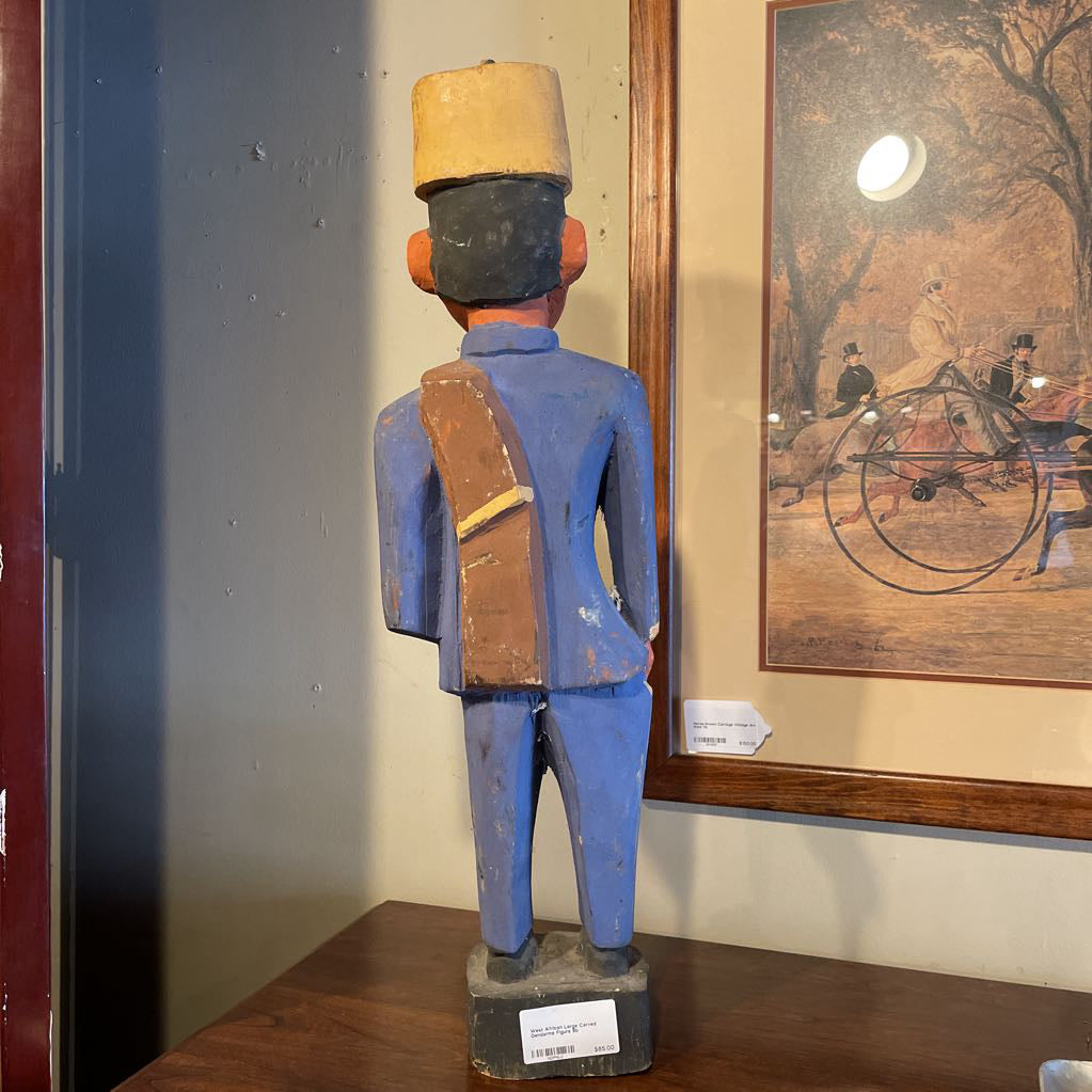 West African Large Carved Gendarme Figure