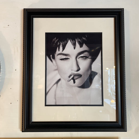 Madge in Her Funny False Eyelashes B&W Framed Photo Art ART