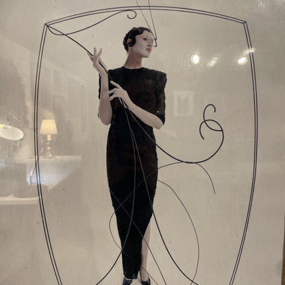 Tom Walker Paper Cutout Art Photo: Model with Swirling Vine