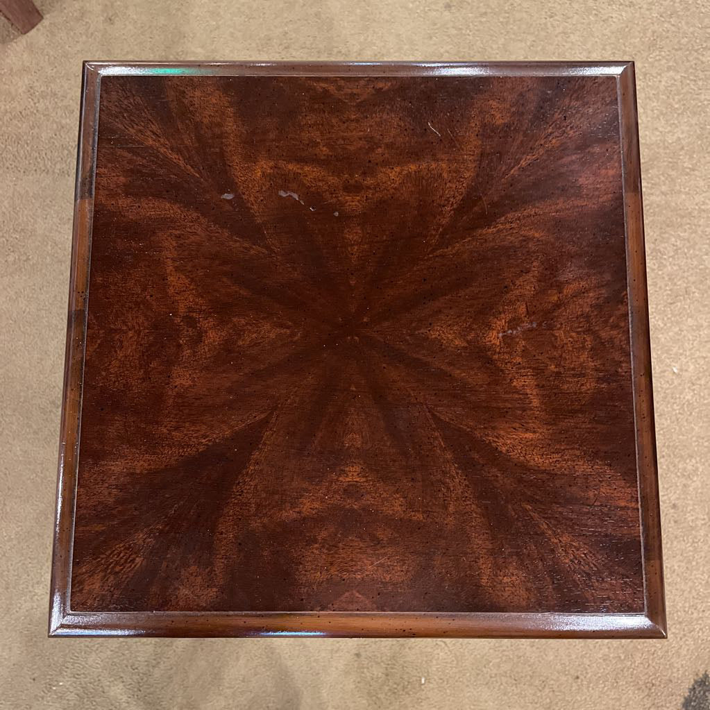 Asian Side Table w/Pull Out Shelf