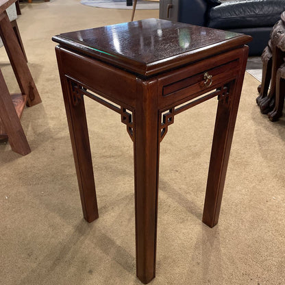 Asian Side Table w/Pull Out Shelf