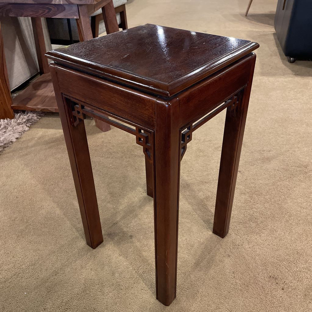 Asian Side Table w/Pull Out Shelf