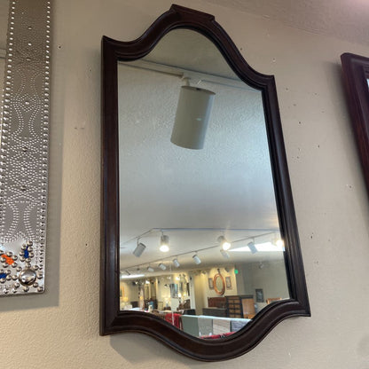 Vintage Dark Wood Mirror