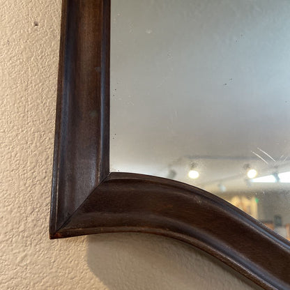 Vintage Dark Wood Mirror