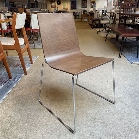 Andreu World Bentwood & Chrome Leg Stacking Dining Chair C DINING CHAIRS