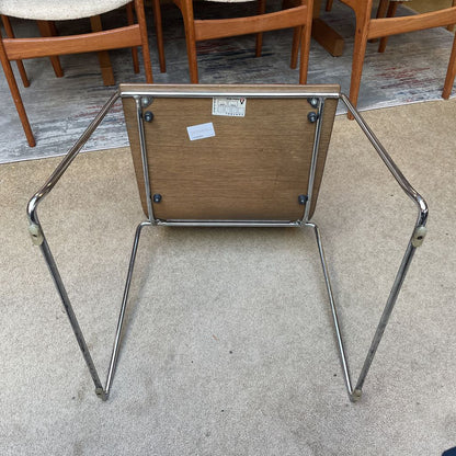 Andreu World Bentwood & Chrome Leg Stacking Dining Chair