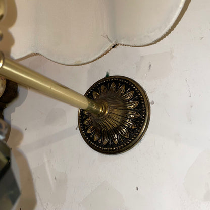 Gold Chrub Wall Sconce with Barrel Shade
