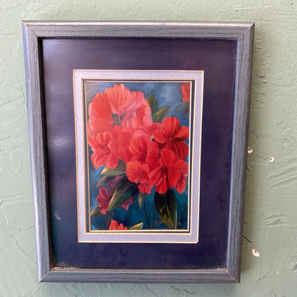 Vintage Signed Floral Art