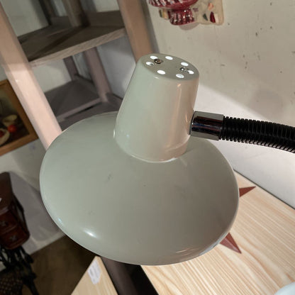 White Enamel Desk Lamp with Bendy Neck
