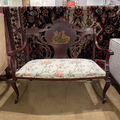 Vintage Settee with Courting Couple