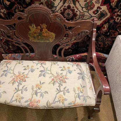 Vintage Settee with Courting Couple