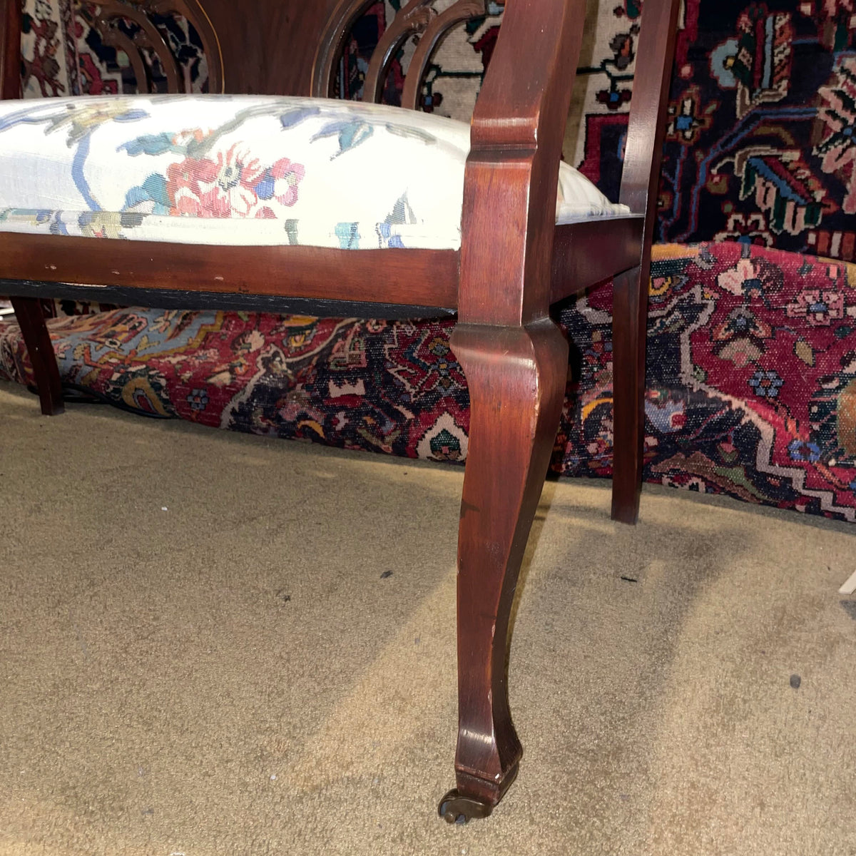 Vintage Settee with Courting Couple