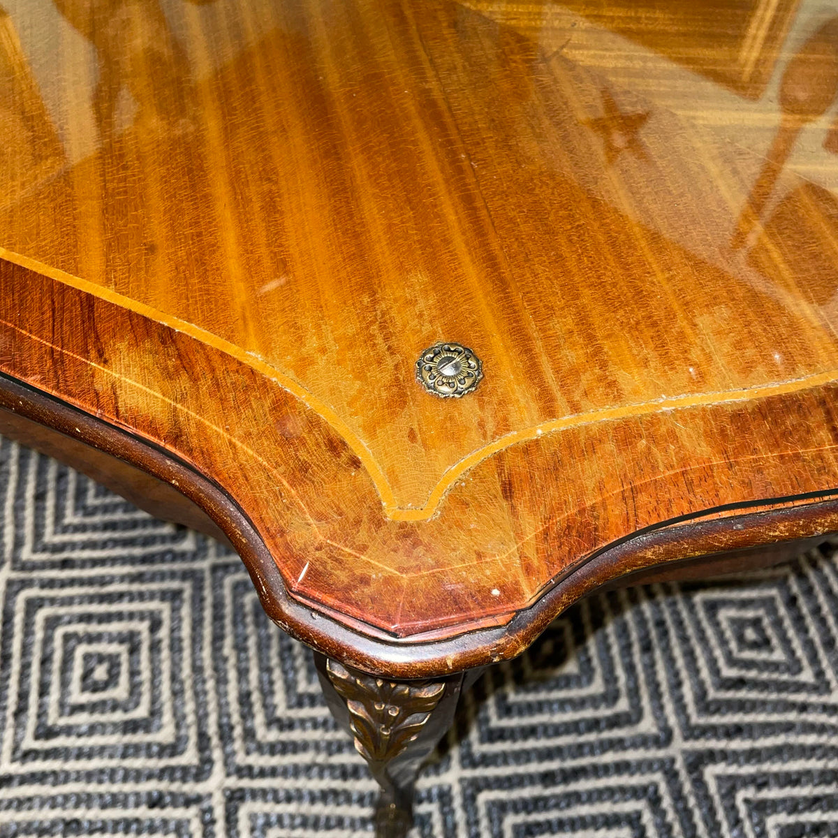 Ornate Coffee Table w/ Inlay