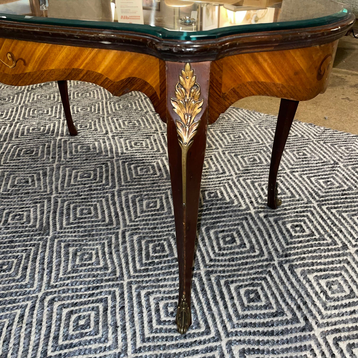 Ornate Coffee Table w/ Inlay