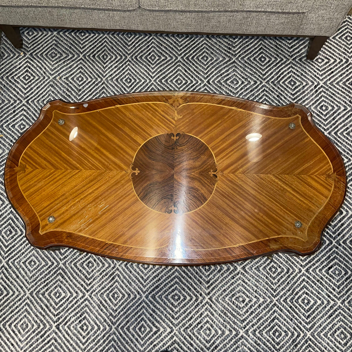Ornate Coffee Table w/ Inlay