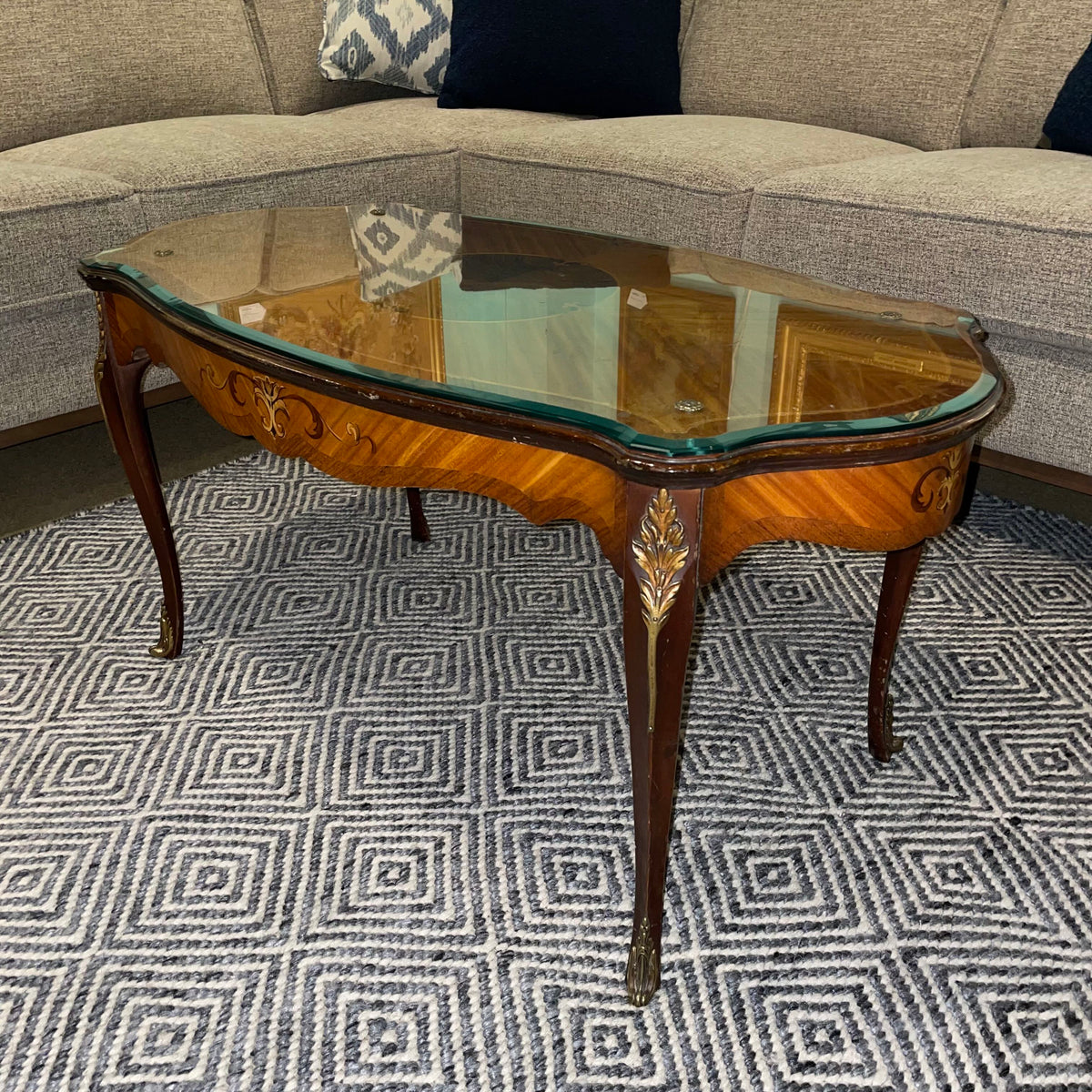 Ornate Coffee Table w/ Inlay
