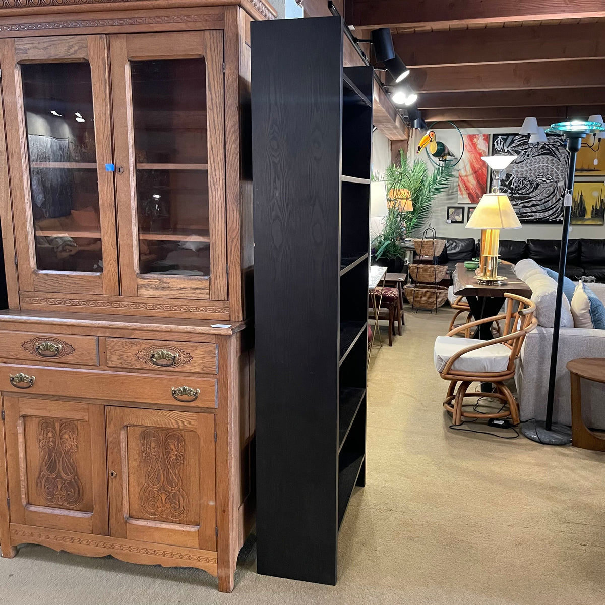 Dark Wood 5 Tier Bookshelf - As Is C BOOKSHELVES