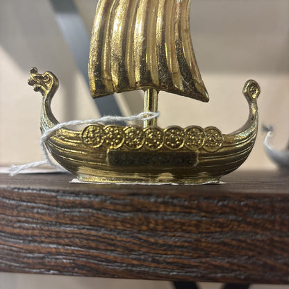 Vintage Brass Viking Boat