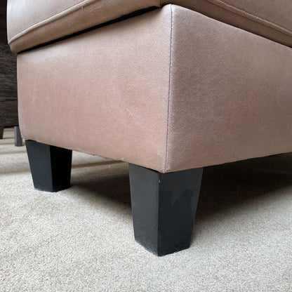 Oblong Light Chocolate Brown Storage Ottoman