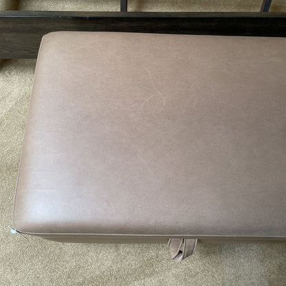 Oblong Light Chocolate Brown Storage Ottoman