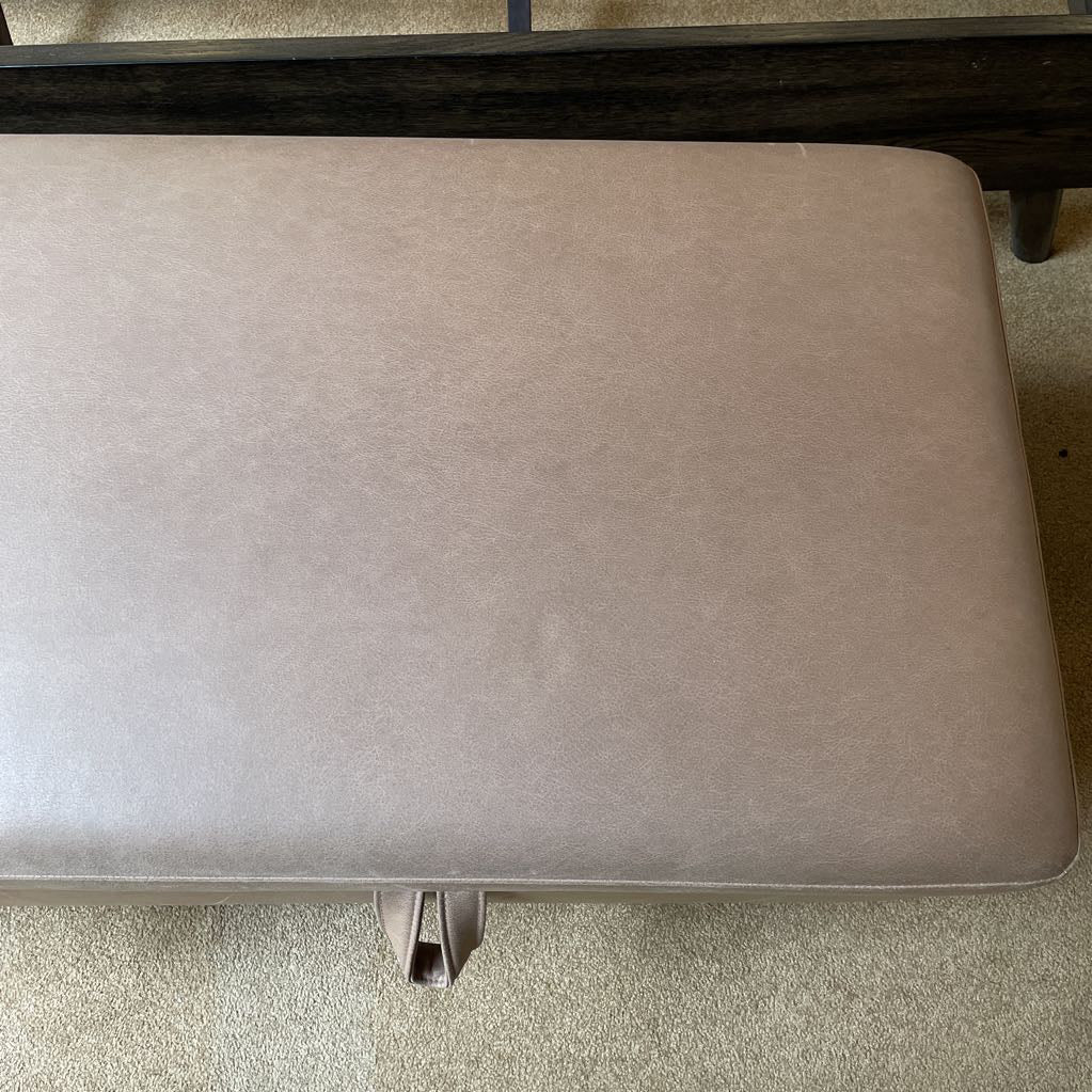 Oblong Light Chocolate Brown Storage Ottoman