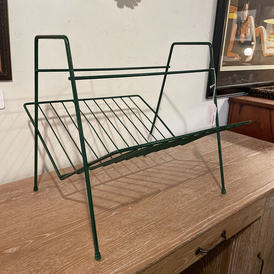 Green Wire Record/Magazine Holder SMALLS
