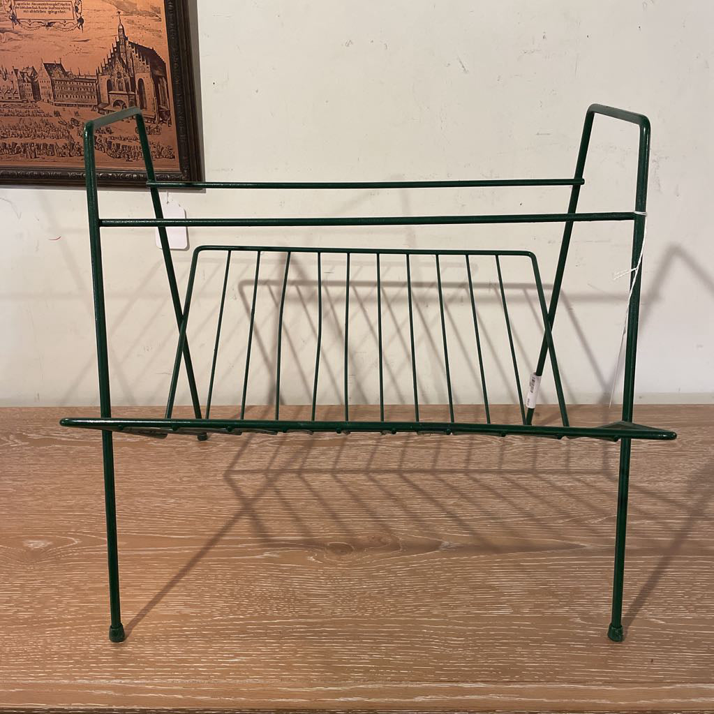 Green Wire Record/Magazine Holder