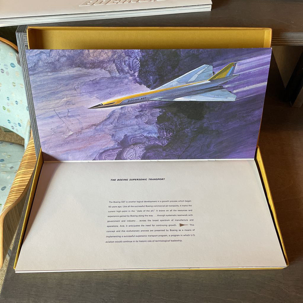 Vintage 1960's Boeing SST Promotional Materials in Box